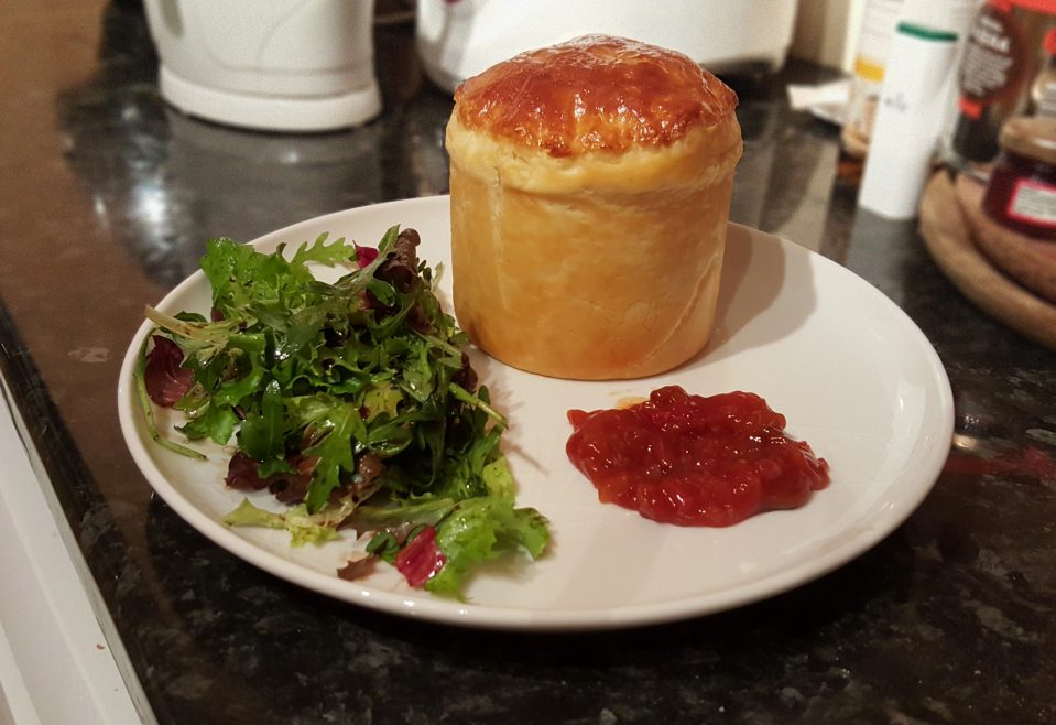 Caramelised Onion, Cheese and Potato Puff Pie