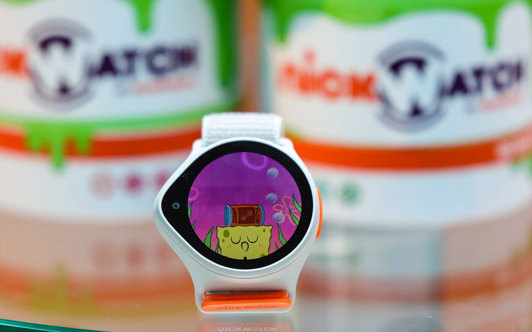 The NickWatch on display at the launch event.