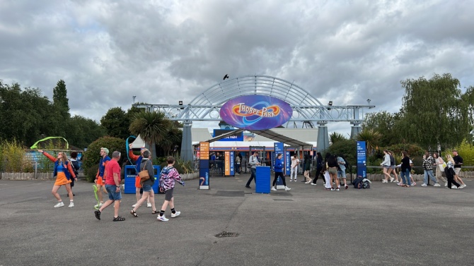 Outside of Thorpe Park 2023